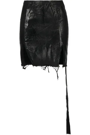 Rick Owens Falda con efecto envejecido