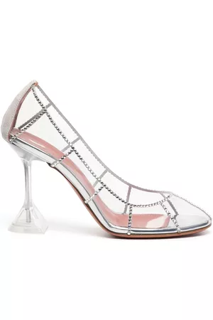 Amina Muaddi Zapatillas Kitty con detalles de cristal