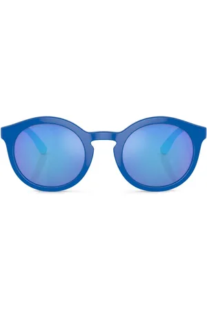 Dolce & Gabbana Lentes de sol con armazón redonda y logo estampado
