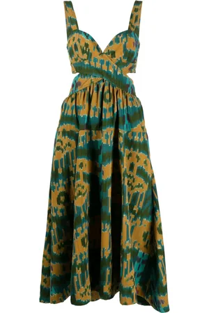 ULLA JOHNSON Vestido Sarika con estampado abstracto