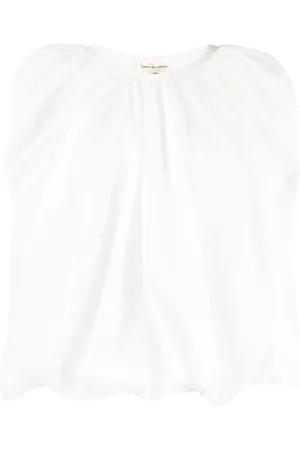 Comme des Garçons Blusa translúcida manga corta
