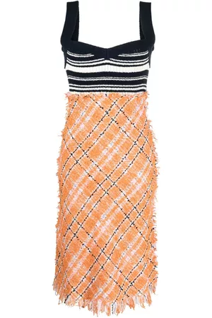 Marni Mujer Vestidos de tweed - Tweed-skirt knitted dress