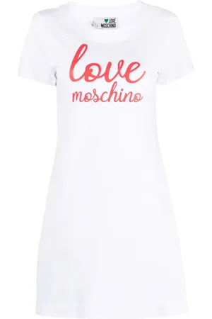 Moschino Vestido estilo playera con logo estampado