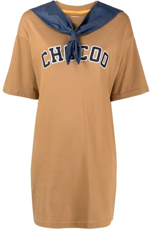 Chocoolate Vestido estilo playera con logo bordado