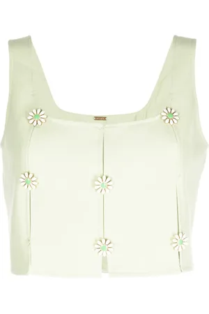 Cult Gaia Top Pina con aplique floral