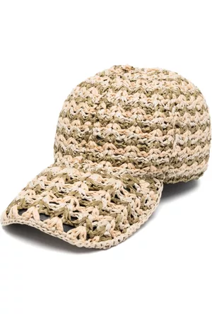 Alberta Ferretti Mujer Gorras - Crochet-knit raffia cap