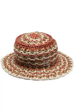 Alberta Ferretti Mujer Sombreros - Crochet-knit raffia hat