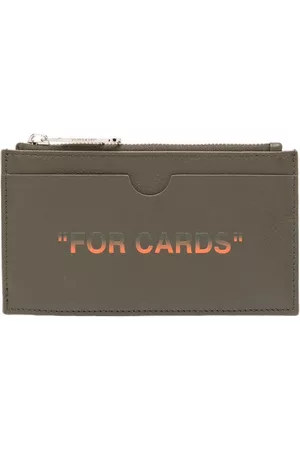 OFF-WHITE Hombre Carteras y Monederos - Slogan-print zipped cardholder
