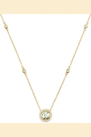 Kiki Mcdonough Collar Grace en oro amarillo de 18kt con diamante y amatista