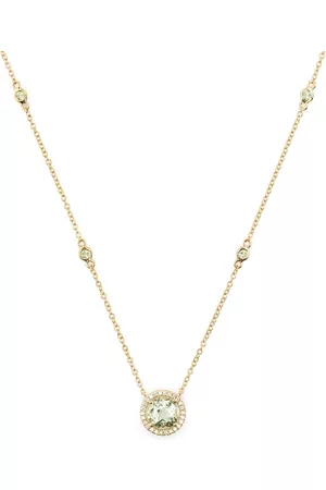 Kiki Mcdonough Mujer Collares - Collar Grace en oro amarillo de 18kt con diamante y amatista