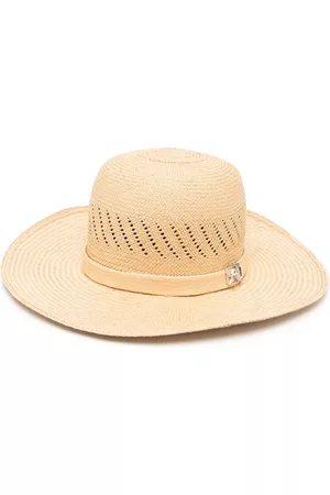 Alberta Ferretti Mujer Sombreros panamá - Logo-plaque Panama hat