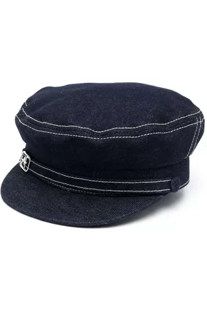 Alberta Ferretti Mujer Sombreros - Logo-plaque denim sailor hat