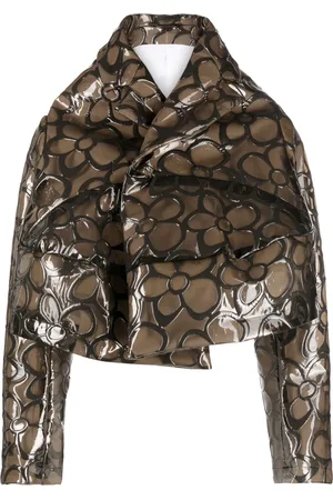 Comme des Garçons Chamarra corta con estampado floral