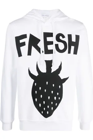 Comme des Garçons Hoodie con estampado gráfico y cordones