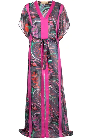 Puccini Vestido estilo caftán estampado