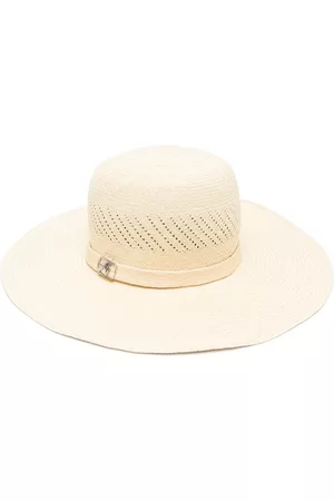 Alberta Ferretti Mujer Sombreros panamá - Logo-plaque Panama hat