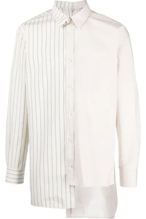Lanvin Camisa asimétrica con múltiples rayas estampadas