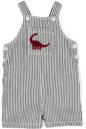 Konges Sløjd Niña y chica adolescente Overoles - Dinosaur-patch organic cotton dungarees
