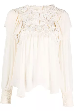 Isabel Marant Blusa manga larga con detalle de encaje