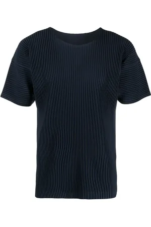 Issey Miyake Playera con efecto de canalé