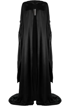 Rick Owens Vestido de fiesta de seda con capucha