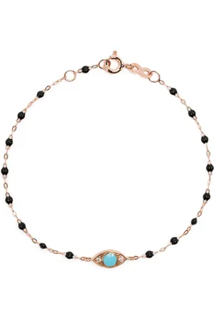 GIGI CLOZEAU Pulsera Evil Eye en oro amarillo de 18kt con turquesa y diamantes