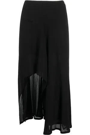YOHJI YAMAMOTO Falda midi con diseño asimétrico