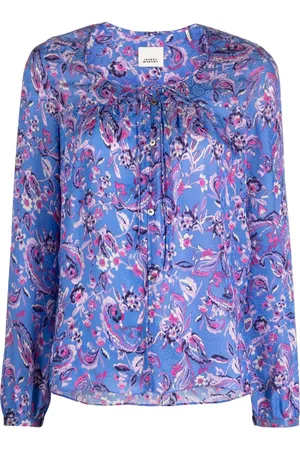 Isabel Marant Blusa con estampado floral y cuello redondo