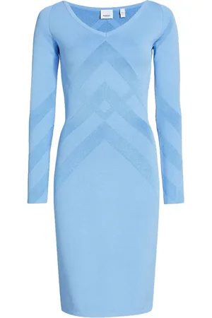Burberry Vestido con motivo chevron en jacquard
