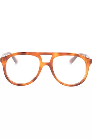 Gucci Hombre Lentes de sol redondos - Tortoiseshell round-frame glasses