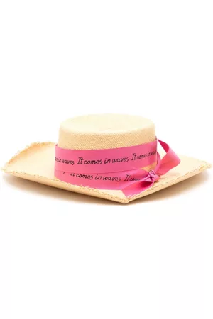 SENSI STUDIO Mujer Sombreros - Interwoven ribbon-band sun hat
