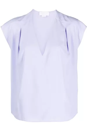 GENNY Mujer Blusas - Pleat-detail V-neck blouse