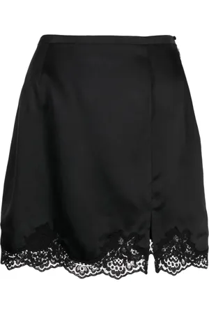 FLEUR DU MAL Falda con dobladillo de encaje y abertura