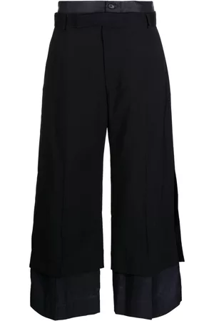 Plan C Mujer Anchos y de harem - Layered wide-leg trousers