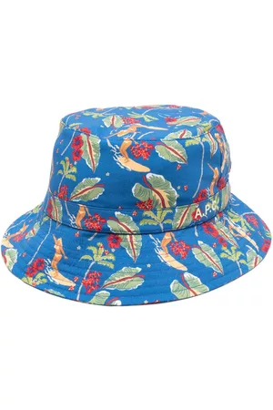 A.P.C. Hombre Sombreros - Floral-print bucket hat