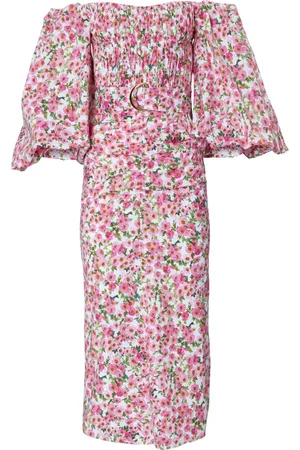 Carolina Herrera Vestido midi con estampado floral