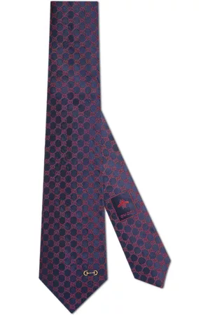 Gucci Hombre Pajaritas - Corbata de seda con motivo GG en jacquard