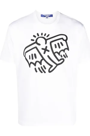 JUNYA WATANABE Playera con cuello redondo y estampado gráfico