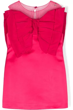 Elisabetta Franchi La Mia Bambina Niña y chica adolescente Vestidos - Bow-detailing sleeveless dress