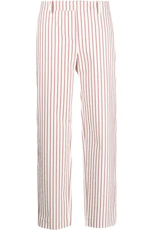 Fabiana Filippi Pantalones rectos con rayas estampadas