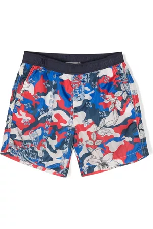 Moncler Trajes de baño - Camouflage-print swim shorts