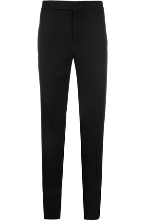 Saint Laurent Pantalones de vestir con rayas laterales
