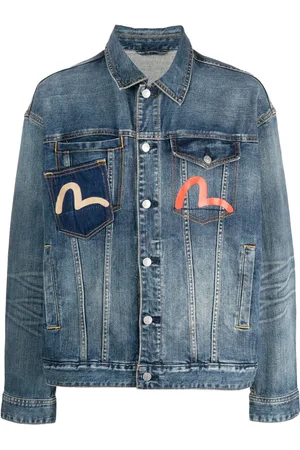 Evisu Chamarra de mezclilla con gaviota estampada