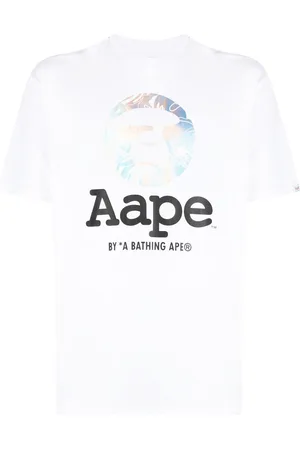 A Bathing Ape Playera con logo estampado