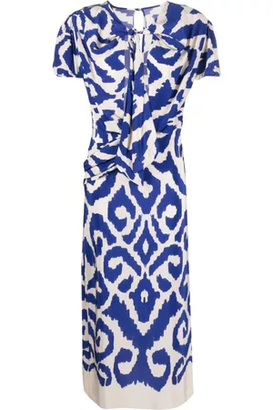 JOHANNA ORTIZ Vestido midi Plantas Marina