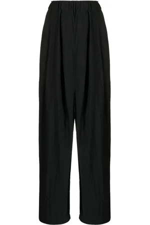 B+AB Pantalones con tiro alto y efecto arrugado