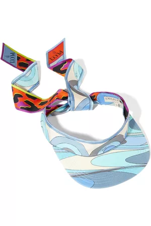 Puccini Mujer Sombreros - Abstract-print silk visor hat