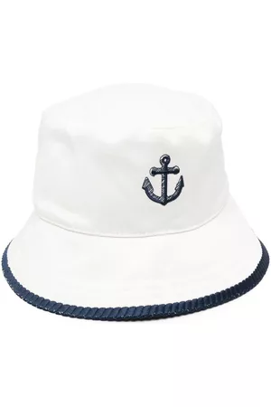 Thom Browne Hombre Sombreros - Anchor-embroidered cotton bucket hat
