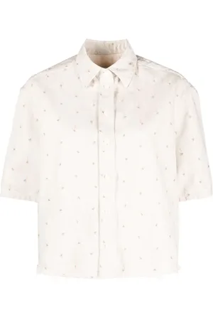 Lanvin Camisa de mezclilla bordada