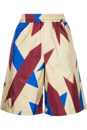 PIERRE-LOUIS MASCIA Shorts de seda con estampado abstracto
